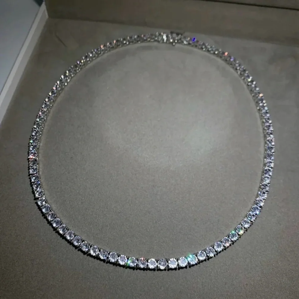 Silver tennis Necklace 16inch